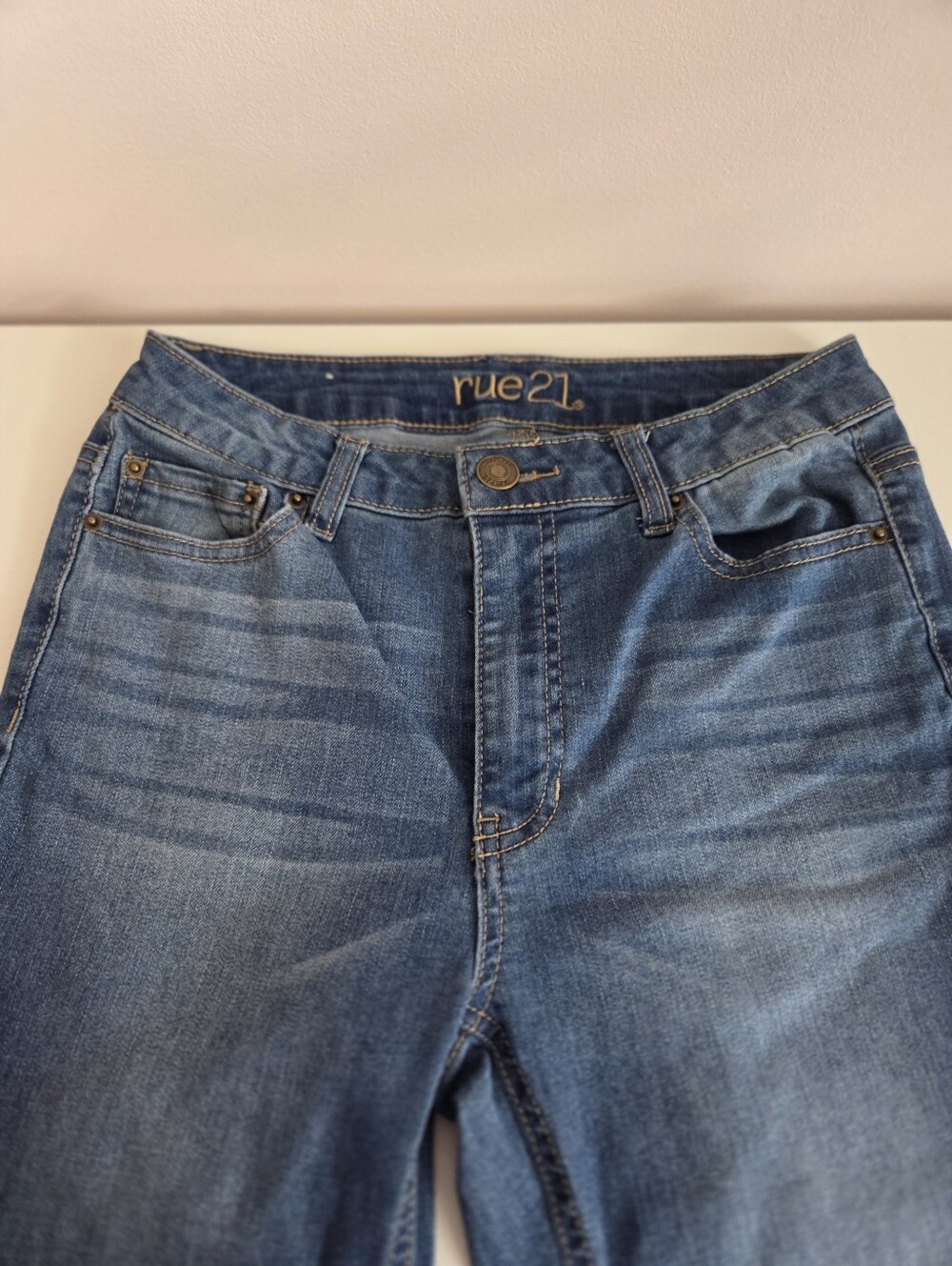 Rue21 Women's Blue Mid-Rise Skinny Jeans